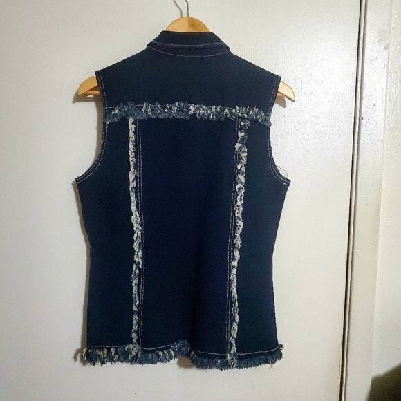 Dating U.S.A. Denim Western Vest Size Large - Picture 3 of 7